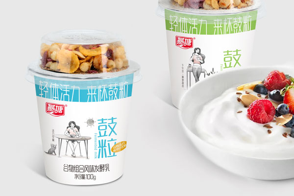 酸奶食品包装设计原创案例x星空电子设计
